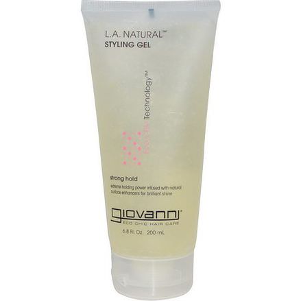 Giovanni, L.A. Natural, Styling Gel, Strong Hold 200ml