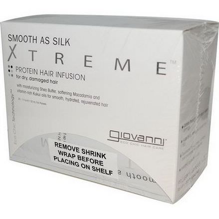 Giovanni, Smooth as Silk Xtreme, Protein Hair Infusion, 20 Foil Packets 32ml Each