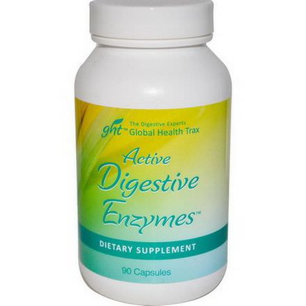 Global Health Trax, Active Digestive Enzymes, 90 Capsules