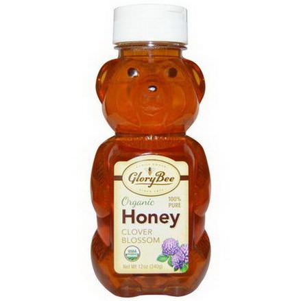 GloryBee, Organic Honey, Clover Blossom 340g