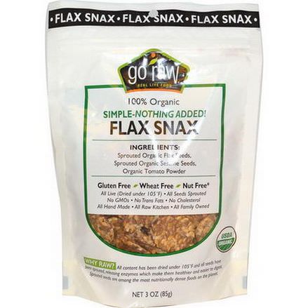 Go Raw, Organic Flax Snax 85g