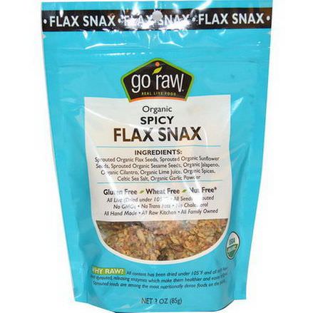 Go Raw, Organic Spicy Flax Snax 85g