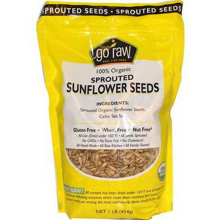 Go Raw, Organic Sprouted Sunflower Seeds 454g