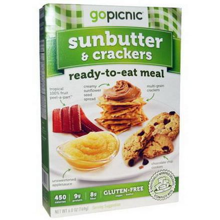 GoPicnic, Ready-To-Eat Meal, Sunbutter&Crackers 169g