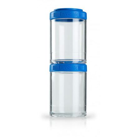 GoStak, Portable Stackable Containers, Blue, 150 cc, 2 Pack