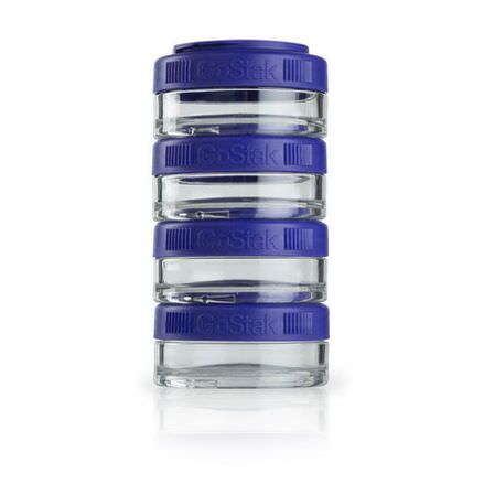 GoStak, Portable Stackable Containers, Purple, 40 cc, 4-Pack
