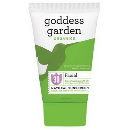 Goddess Garden, Organics, Facial, Natural Sunscreen, SPF 30 29.6ml