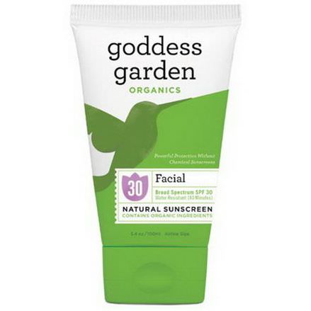 Goddess Garden, Organics, Facial, Natural Sunscreen, SPF 30 100ml