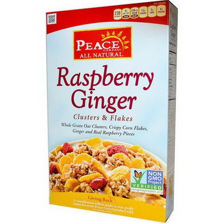 Golden Temple, Peace Cereal, Clusters&Flakes, Raspberry Ginger 312g