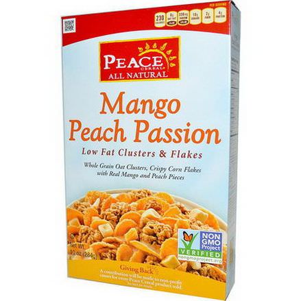 Golden Temple, Peace Cereal, Low Fat Clusters&Flakes, Mango Peach Passion 284g