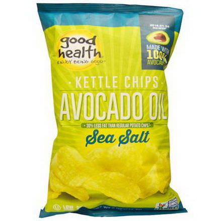 Good Health Natural Foods, Kettle Chips, Avocado Oil, Sea Salt 141.7g