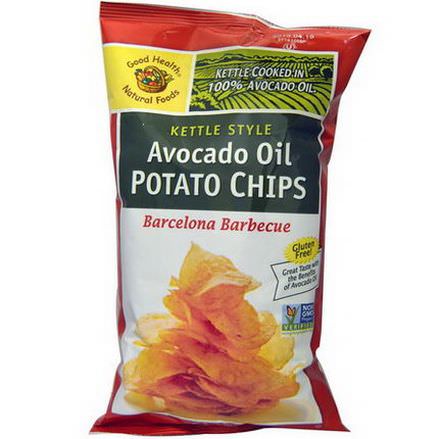 Good Health Natural Foods, Kettle Style Avocado Oil Potato Chips, Barcelona Barbecue 142g