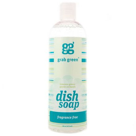 GrabGreen, Dish Soap, Fragrance Free 473ml