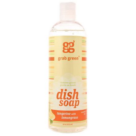 GrabGreen, Dish Soap, Tangerine with Lemongrass 473ml