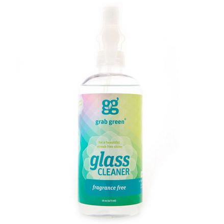 GrabGreen, Glass Cleaner, Fragrance Free 473ml