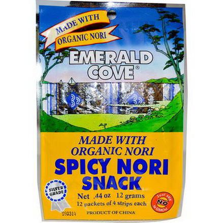 Great Eastern Sun, Emerald Cove, Spicy Nori Snack, 12 Packets of 4 Strips Each 12g