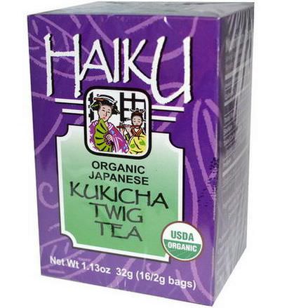 Great Eastern Sun, Haiku, Organic Japanese Kukicha Twig Tea, 16 Tea Bags 32g
