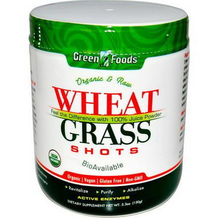 Green Foods Corporation, Organic&Raw Wheat Grass Shots 150g
