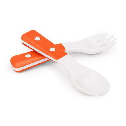 Greenpoint Brands, My Natural, Plant Based Fork&Spoon, Orange, 1 Set