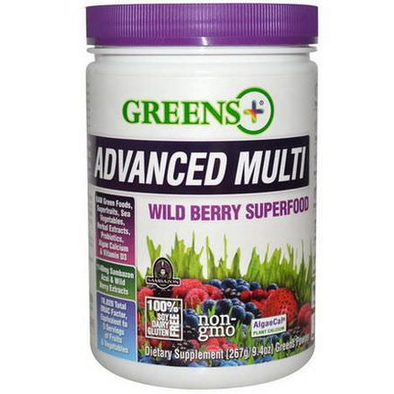 Greens Plus, Advanced Multi, Wild Berry Superfood 267g Greens Powder