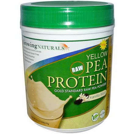 Growing Naturals, Yellow Pea Protein, Vanilla Blast 475g