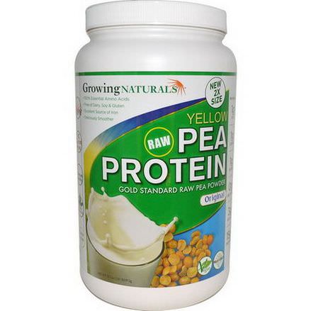 Growing Naturals, Yellow Raw Pea Protein, Original 912g