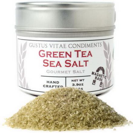 Gustus Vitae, Condiments, Gourmet Salt, Green Tea Sea Salt 111g
