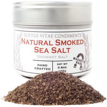 Gustus Vitae, Condiments, Gourmet Salt, Natural Smoked Sea Salt 102g