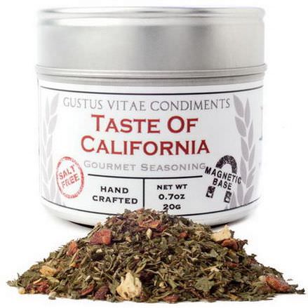 Gustus Vitae, Condiments, Gourmet Seasoning, Taste of California 20g
