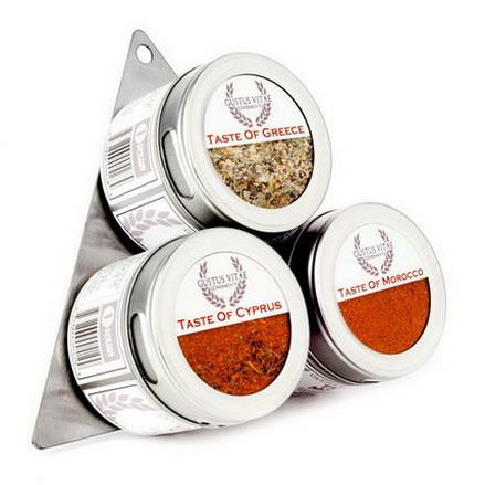 Gustus Vitae, Taste of the Mediterranean Seasoning Collection, 3 Tin Variety Pack