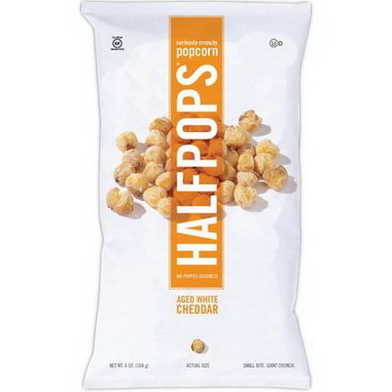 Halfpops, Curiously Crunchy Popcorn, Aged White Cheddar 170g