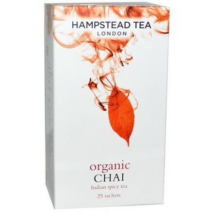 Hampstead Tea, Organic Chai, Indian Spice Tea, 25 Sachets 50g