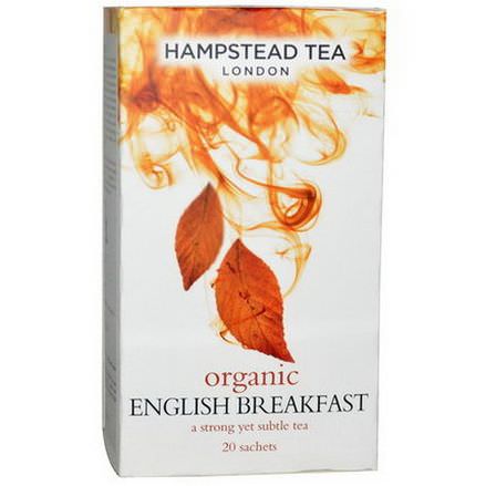 Hampstead Tea, Organic English Breakfast Tea, 20 Sachets 40g