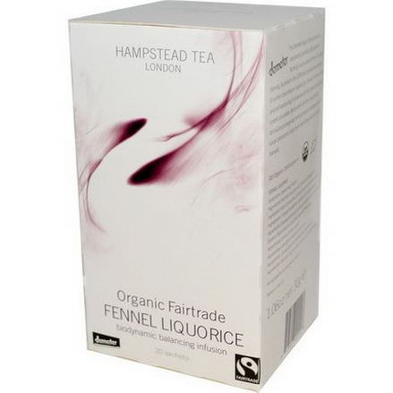 Hampstead Tea, Organic Fairtrade Fennel Liquorice, 20 Sachets 30g