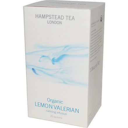 Hampstead Tea, Organic, Lemon Valerian Tea, Calming Infusion, 20 Sachets 30g