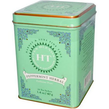 Harney&Sons, Fine Teas, Peppermint Herbal, Caffeine Free, 20 Tea Sachets 40g