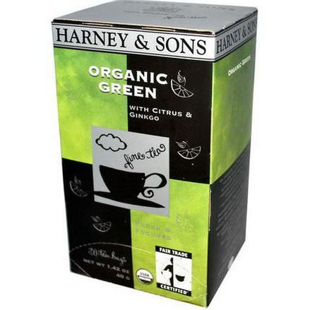 Harney&Sons, Organic Green Tea with Citrus&Ginkgo, 20 Tea Bags 40g