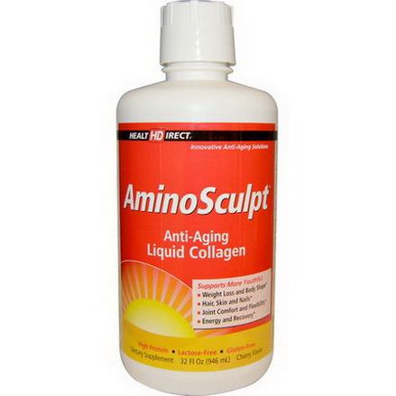Health Direct, AminoSculpt, Anti-Aging Liquid Collagen, Cherry Flavor 946ml