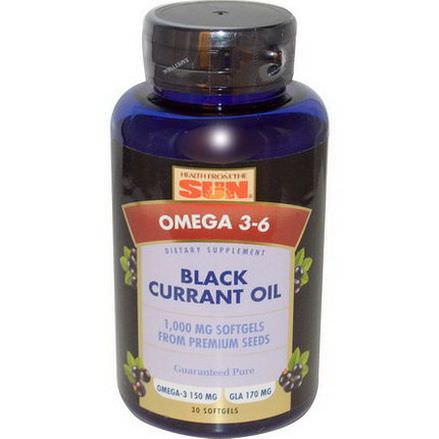 Health From The Sun, Black Currant Oil, 1,000mg, 30 Softgels