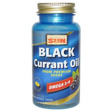 Health From The Sun, Black Currant Oil, 500mg, 90 Mini Softgels