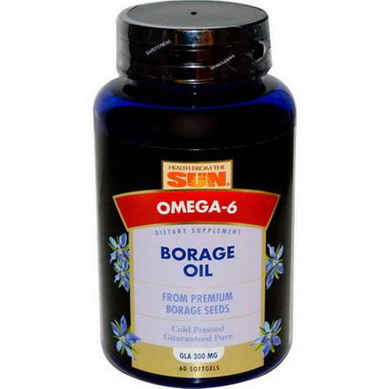 Health From The Sun, Borage Oil, 60 Softgels