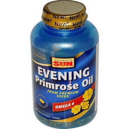 Health From The Sun, Evening Primrose Oil, Omega-6, 500mg, 180 Mini Softgels