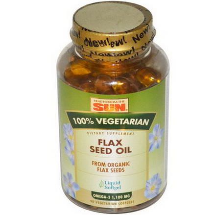 Health From The Sun, Flax Seed Oil, 90 Veggie Softgels
