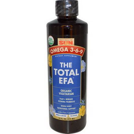 Health From The Sun, Omega 3-6-9, The Total EFA, Organic Vegetarian 473ml