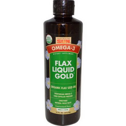 Health From The Sun, Omega-3, Flax Oil, Liquid Gold 473ml
