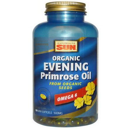Health From The Sun, Organic Evening Primrose Oil, 500mg, 180 Mini Softgels