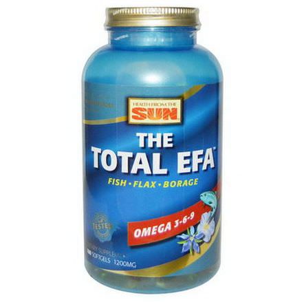 Health From The Sun, The Total EFA, Omega 3-6-9, 180 Softgels