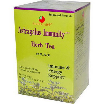 Health King, Astragalus Immunity Herb Tea, 20 Tea Bags 34g