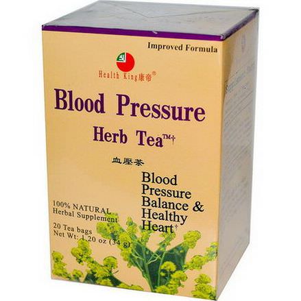Health King, Blood Pressure Herb Tea, 20 Tea Bags 34g