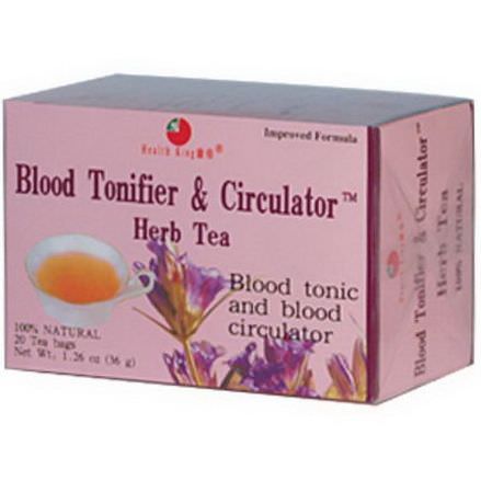 Health King, Blood Tonifier&Circulator Herb Tea, 20 Tea Bags 36g